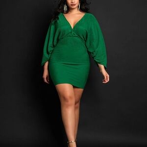 Rebdolls Vibrant Green Mini Dress